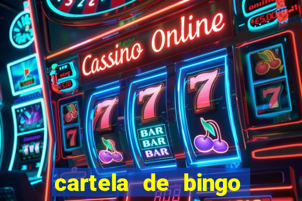 cartela de bingo cha de panela